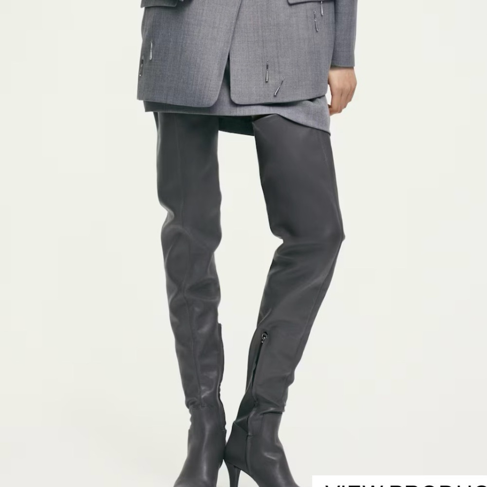 H&M Thigh High Sock Boot(dark gray) Sz 7. NWT - Picture 2 of 4